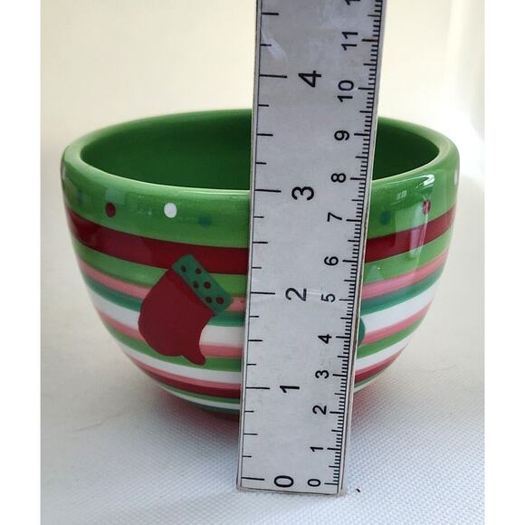 STACKING BOWLS-Boston Warehouse-Christmas/Holiday-Green White Red-Set of 3 - Picture 14 of 14